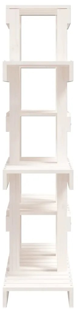 vidaXL Ραφιέρα Φυτών Μαύρη 85 x 25 x 109,5 εκ. από Μασίφ Ξύλο Πεύκου