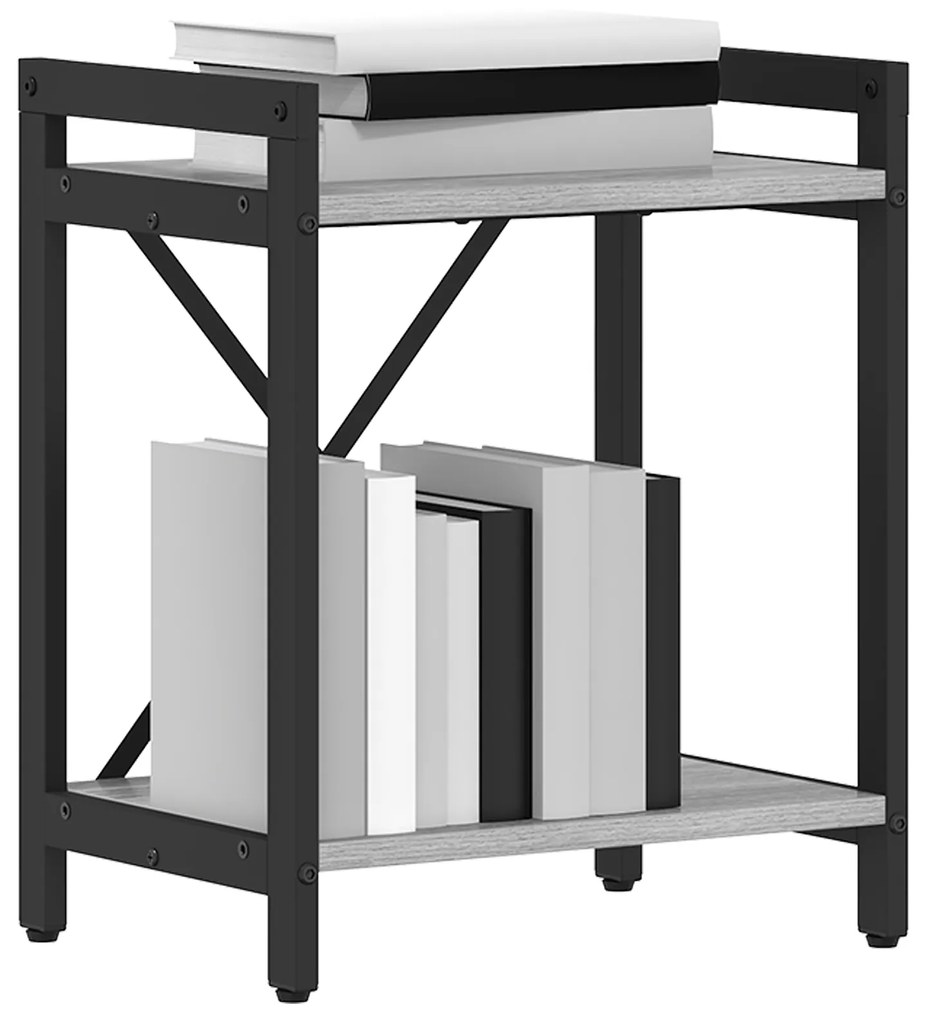 vidaXL Βιβλιοθήκη Γκρι sonoma 40 x 30 x 48.5 εκ Επεξεργασμένο ξύλο