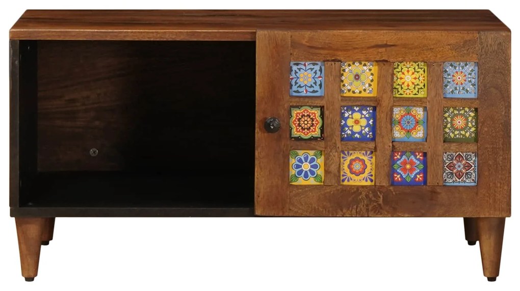 vidaXL Τραπεζάκι σαλονιού Καφέ 80 x 50 x 40 cm Στερεό ξύλο μάνγκο