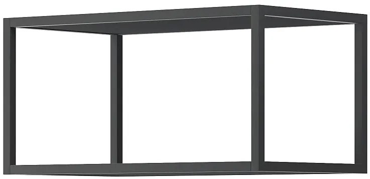Lh-homefurniture Ραφιέρα τοίχου 38106-ENJ-M-60 Μαύρο 60x30x35cm 38106-ENJ-M-60