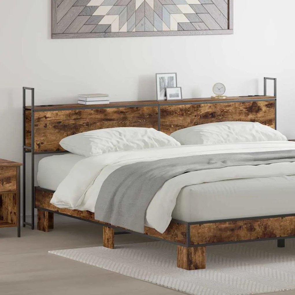 vidaXL Κεφαλάρι Αποθήκης Καπνιστή δρυς 180 cm Επεξεργασμένο ξύλο