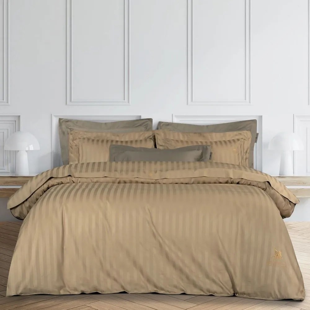 Παπλωματοθήκη 2153 (Σετ 3τμχ) Gold Greenwich Polo Club Υπέρδιπλo 220x240cm 100% Βαμβακοσατέν