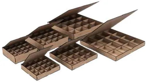 Intra NEST – Ξύλινο Κουτί με Καπάκι - Διαχωριστικά  Εσσωτερικά49x22x23 cm Box33-00980