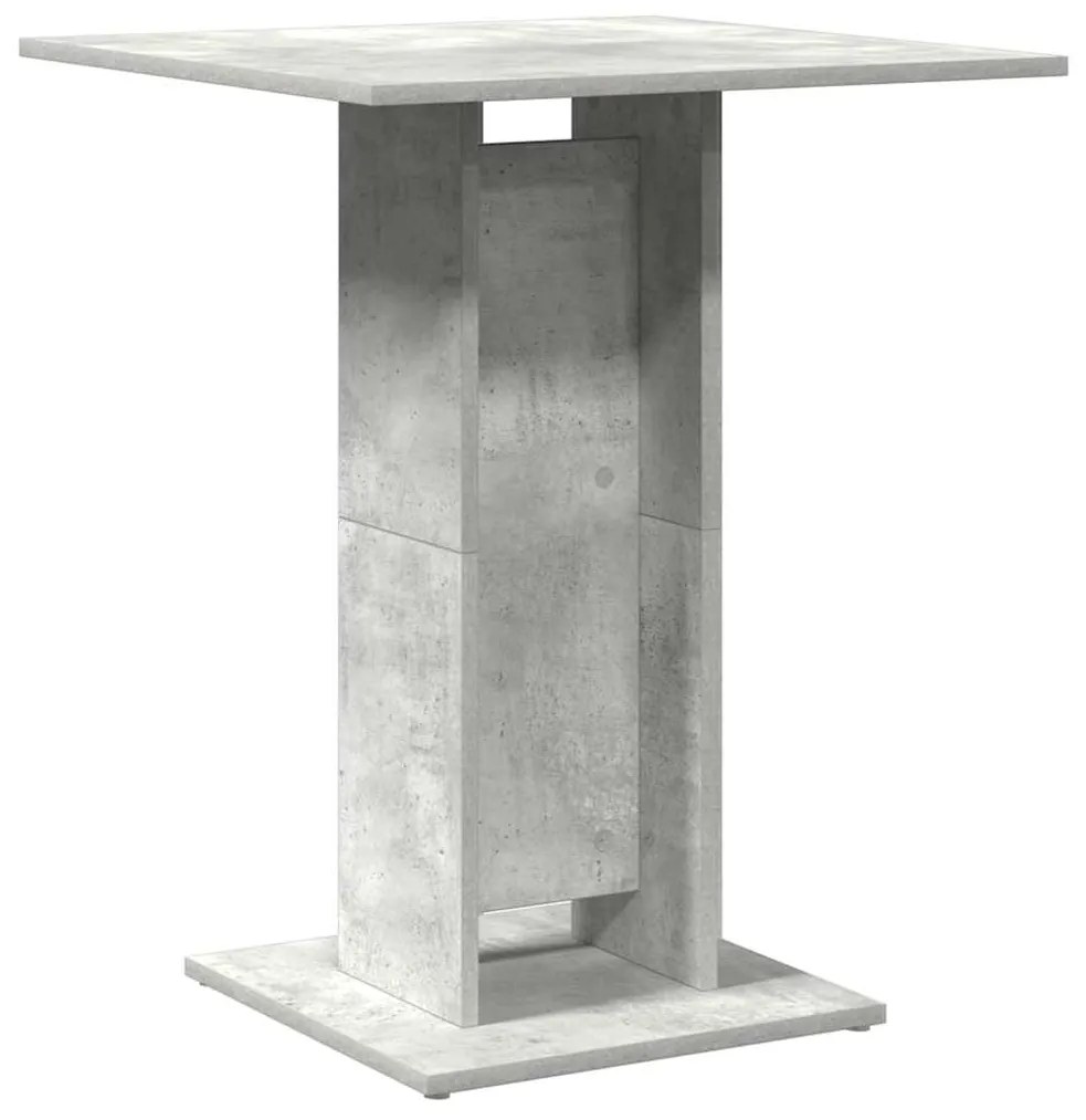 vidaXL Τραπέζι Bistro Γκρι Σκυροδέματος 60 x 60 x 75 εκ. Επεξ. Ξύλο