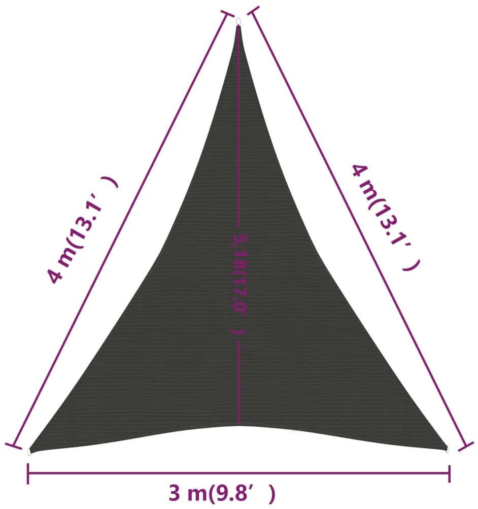 ΠΑΝΙ ΣΚΙΑΣΗΣ ΑΝΘΡΑΚΙ 3 X 4 X 4 Μ. ΑΠΟ HDPE 160 ΓΡ./Μ² 311090