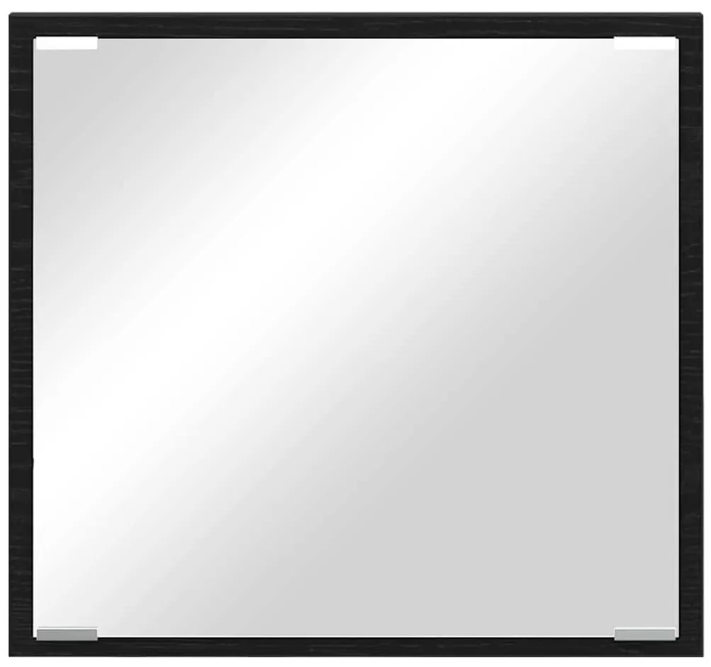 vidaXL Καθρέφτης μπάνιου LED Επιτοίχιο Μαύρη δρυς 40 x 8.5 x 37 εκ.