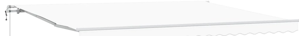 vidaXL Αυτόματη Ανασυρόμενη Τέντα Λευκή 450x350 εκ.