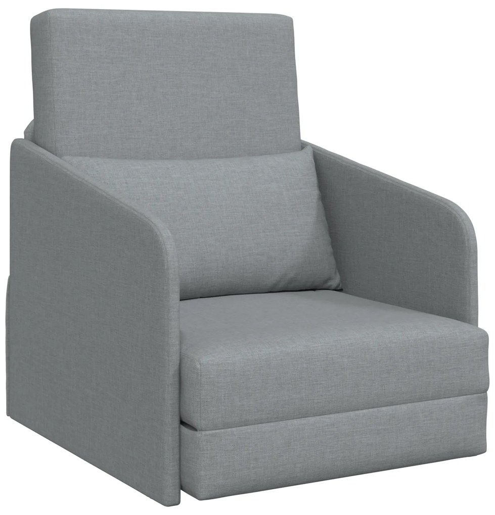 vidaXL Κρεβάτι Καναπές 2-σε-1 Ανοιχτό Γκρι 65x80x83 εκ Υφάσματος