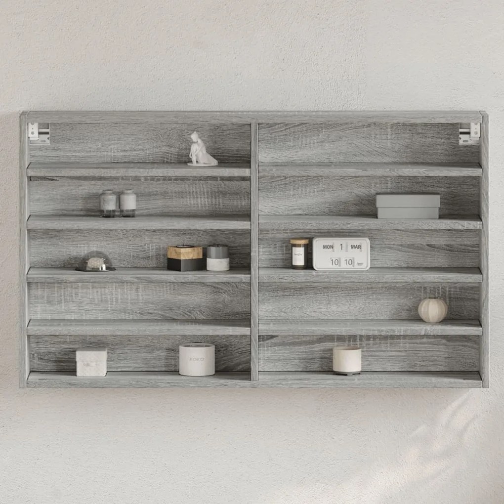vidaXL Βιτρίνα Γκρι Sonoma 100x15x58 εκ. από Επεξεργασμένο Ξύλο
