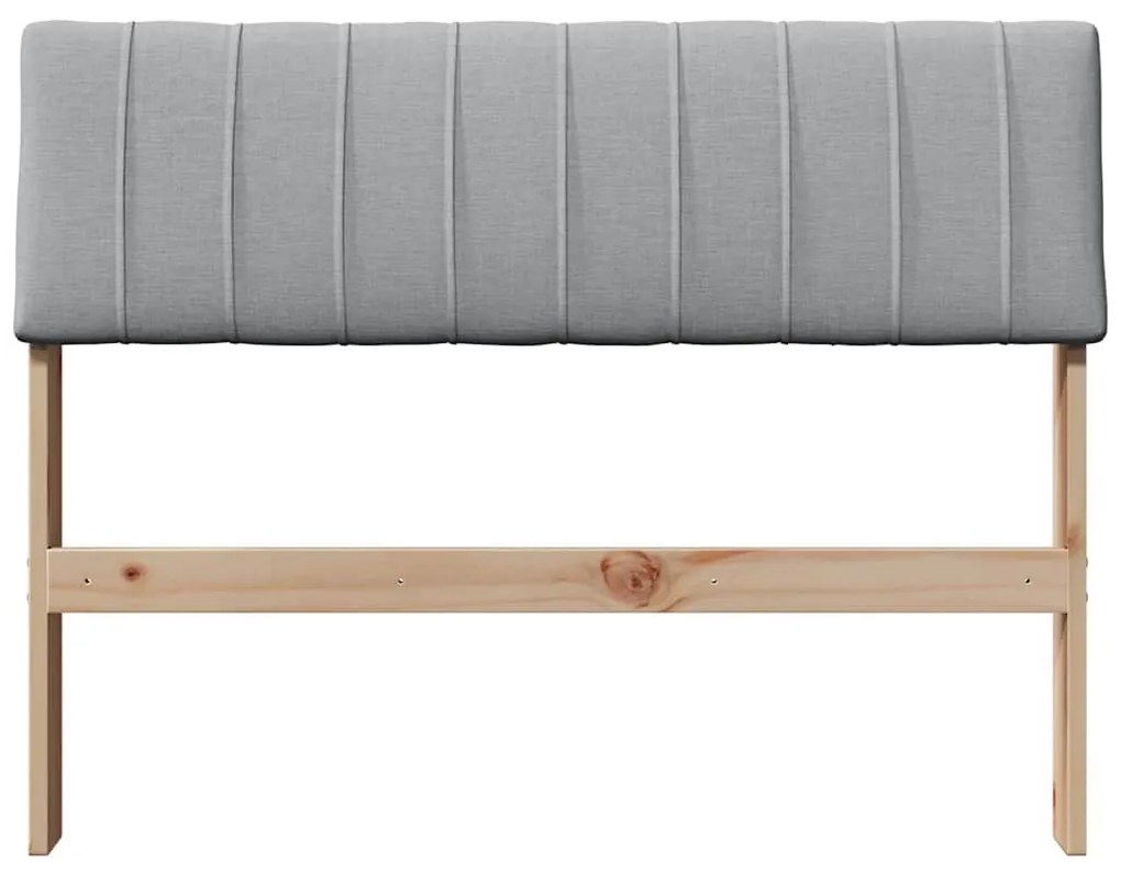 vidaXL Ταπετσαρισμένο κεφαλάρι Ανοιχτό γκρι 100 cm