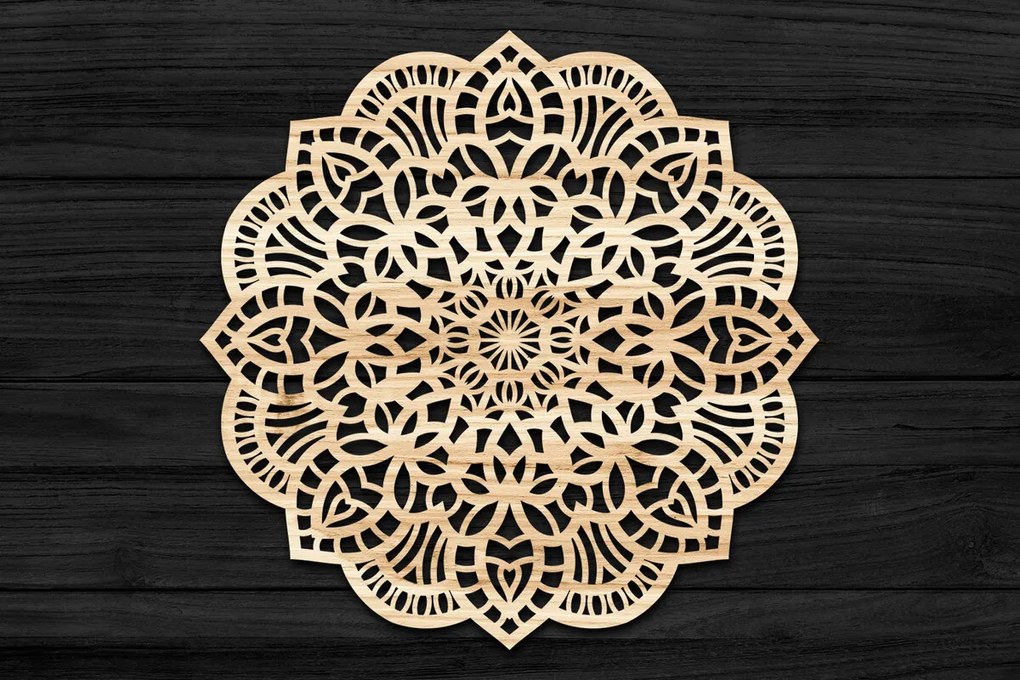 Intra απο ξύλο plywood 3mm-4mm πάχος 3D Mandala για Cricut Δίασταση 30x30 cm INTRAFABR-69573438