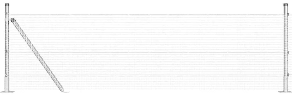 vidaXL Στύλος Περιφράξεων Ασημί 25 x 0,5 μ (12 x 12 mm πλέγμα) Ατσάλι