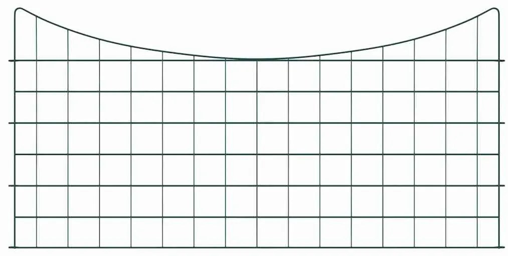 vidaXL Σετ φράχτη για λιμνούλες 5 pcs Πράσινο 100 x 50 cm Ατσάλι