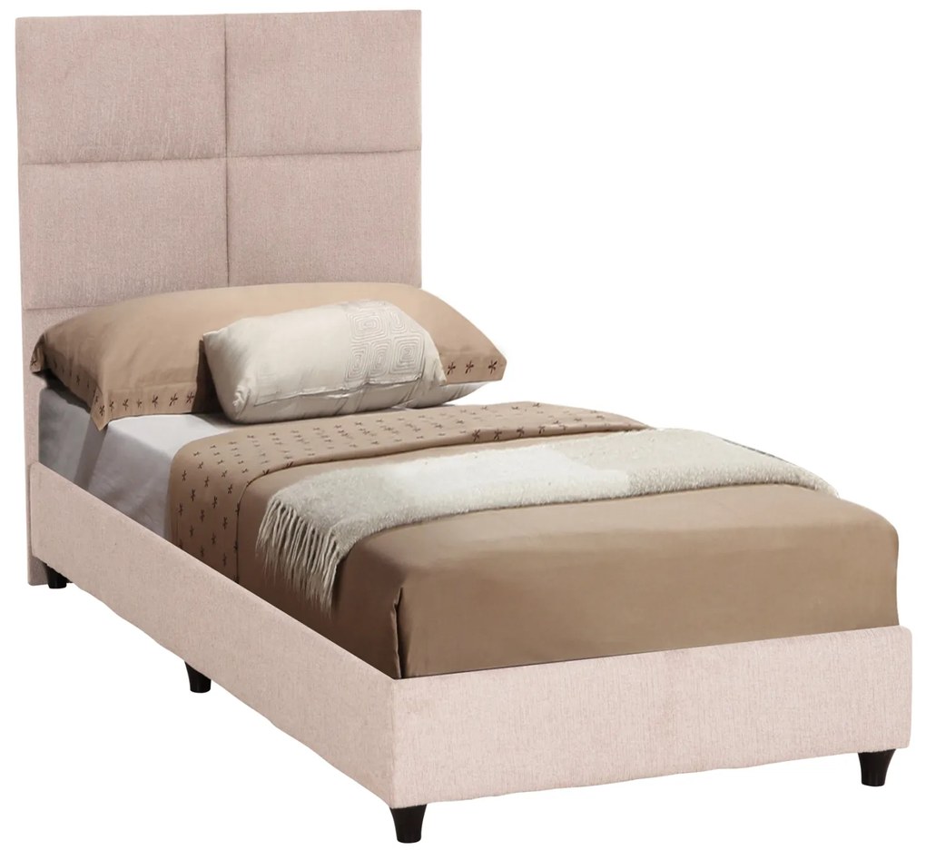 ΚΡΕΒΑΤΙ ΜΟΝΟ MILO HM652.32 ΜΠΕΖ TEDDY ΥΦΑΣΜΑ ΓΙΑ ΣΤΡΩΜΑ 90x200εκ