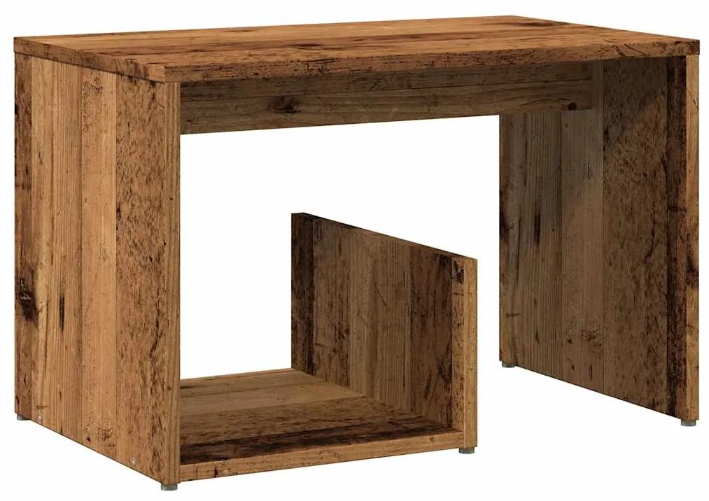 vidaXL Side Table Παλιό ξύλο 59x36x38 cm Κατασκευασμένο ξύλο