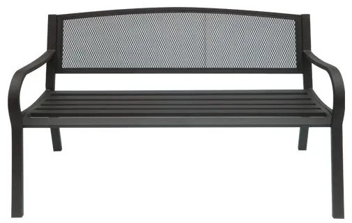 PANGO Παγκάκι Μέταλλο Βαφή  Μαύρο  124x57x78cm Ε5175