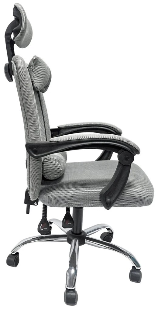 ΚΑΡΕΚΛΑ ΓΡΑΦΕΙΟΥ CRONER HM1196.02 ΓΚΡΙ MESH-ΜΕΤΑΛ.ΒΑΣΗ-NYLON ΣΚΕΛΕΤΟΣ 58x67x124Υεκ.