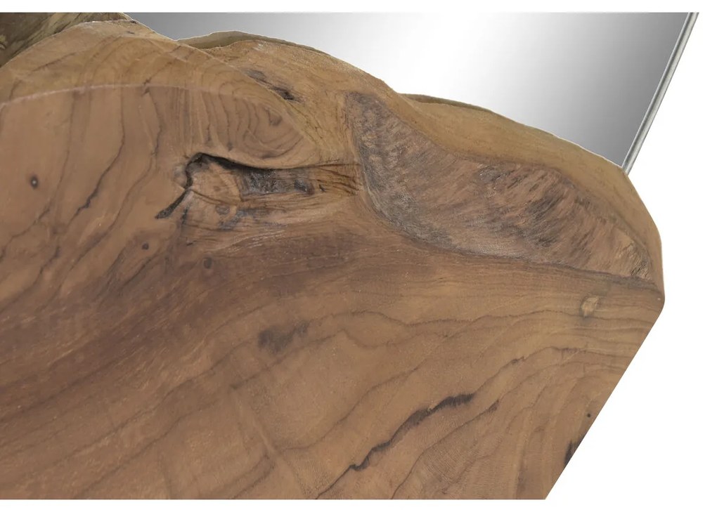 Τοίχο καθρέφτη Home ESPRIT Καφέ Bali 100 x 5 x 100 cm