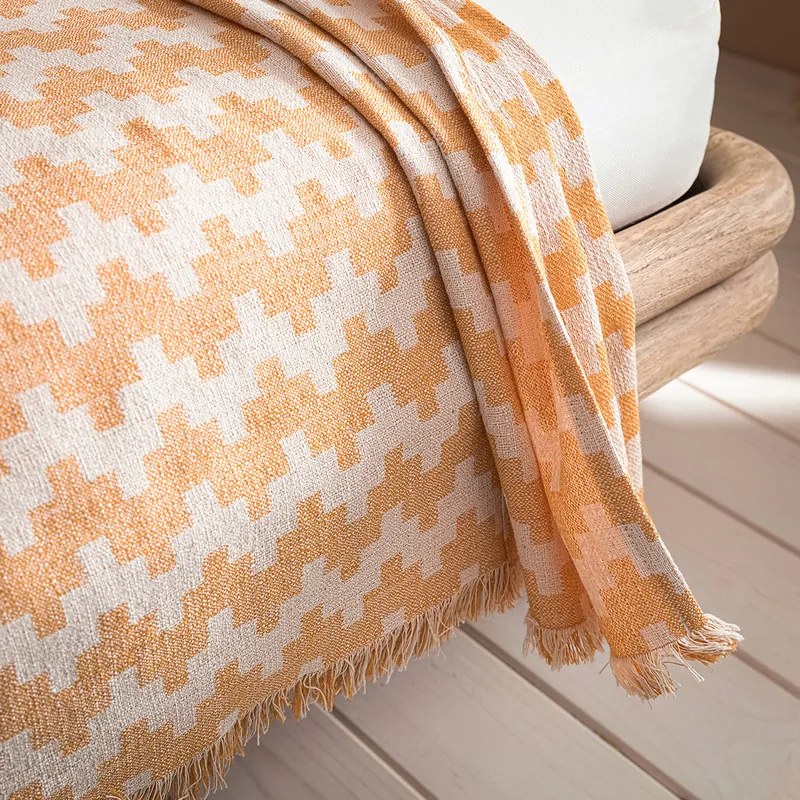 Ριχτάρι Τριθέσιου Summer waves Honey Brown 180X310cm - Gofis Home 466/12