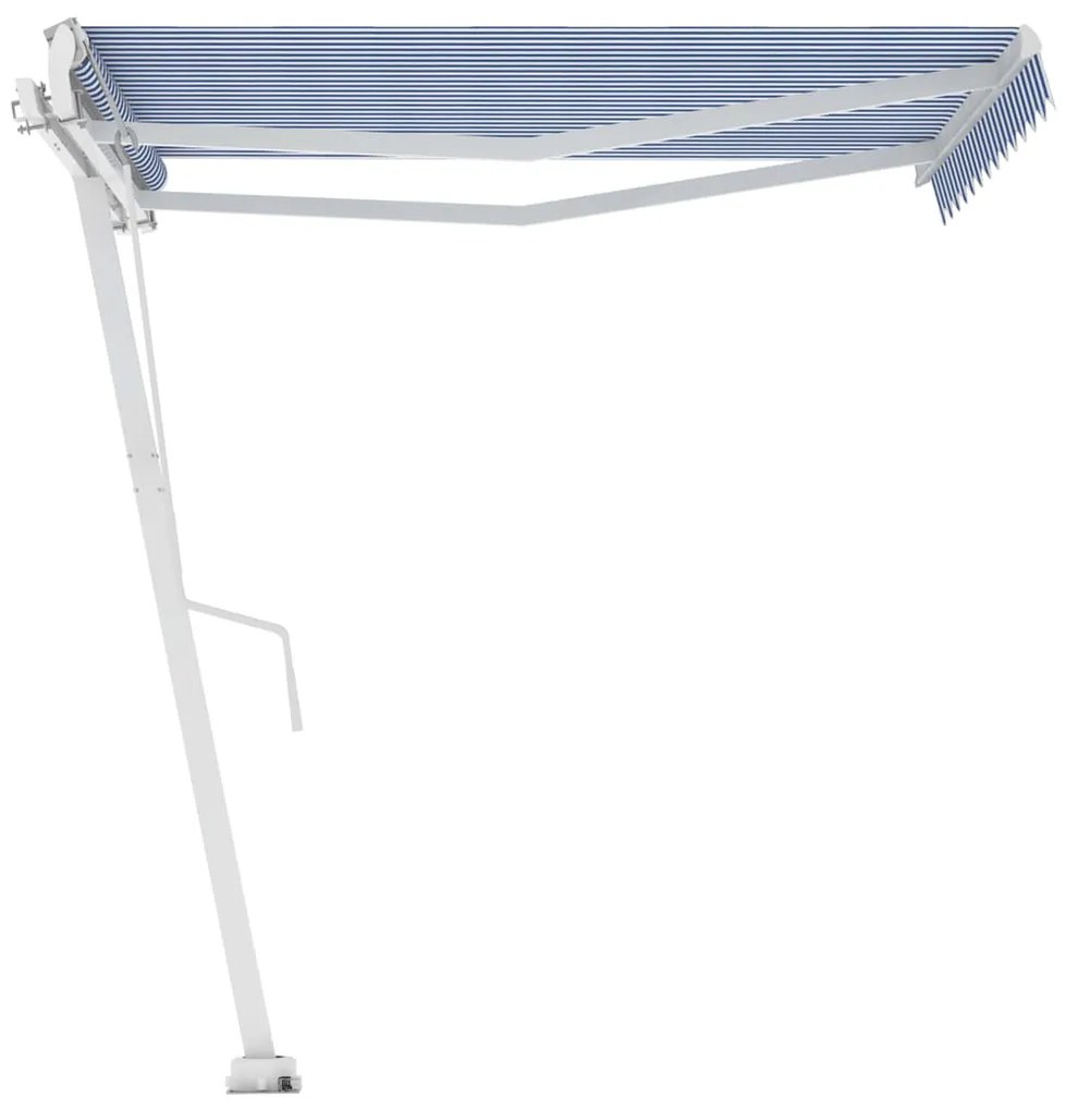 vidaXL Τέντα Αυτόματη Ανεξάρτητη Μπλε/Λευκό 350 x 250 εκ.