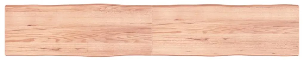 vidaXL Επιφ Τραπεζιού Αν Καφέ 220x40x(2-6)εκ.Ακατέργ. Μασίφ Ξύλο Δρυός