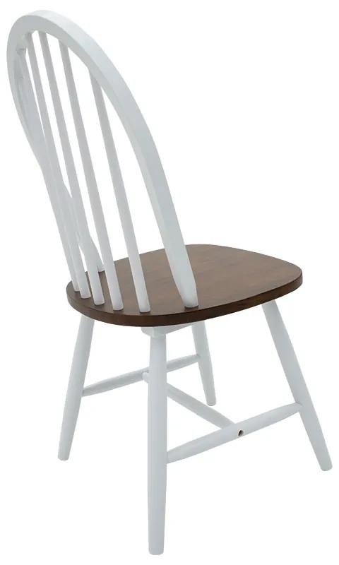 Καρέκλα Adalyn pakoworld ξύλο καρυδί-λευκό πόδι - Ξύλο - 153-000003