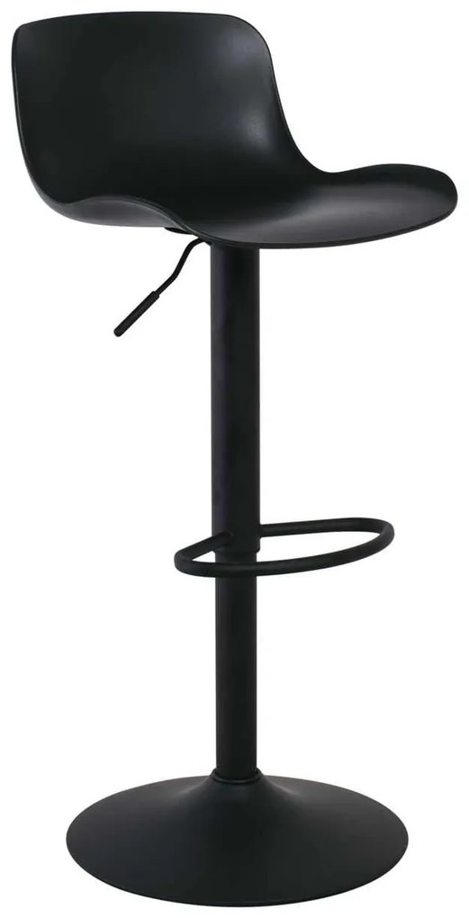 Σκαμπώ MOSS BAR Μέταλλο/PP Μαύρο 44x45x58/81-79/102cm (Σετ 2 ΤΕΜ)