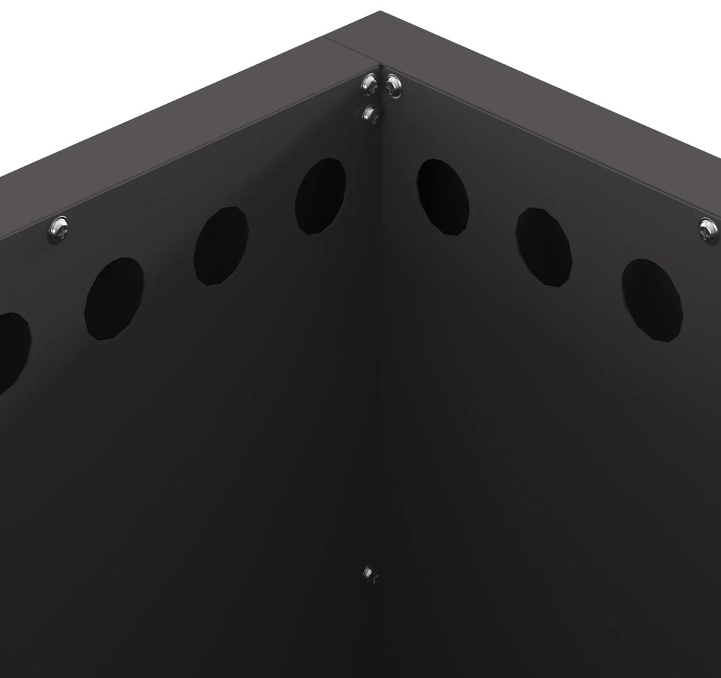 vidaXL Συγκεντρωτής Καπνού Τετράγωνος Μαύρος 48x48x50 εκ Ατσάλι
