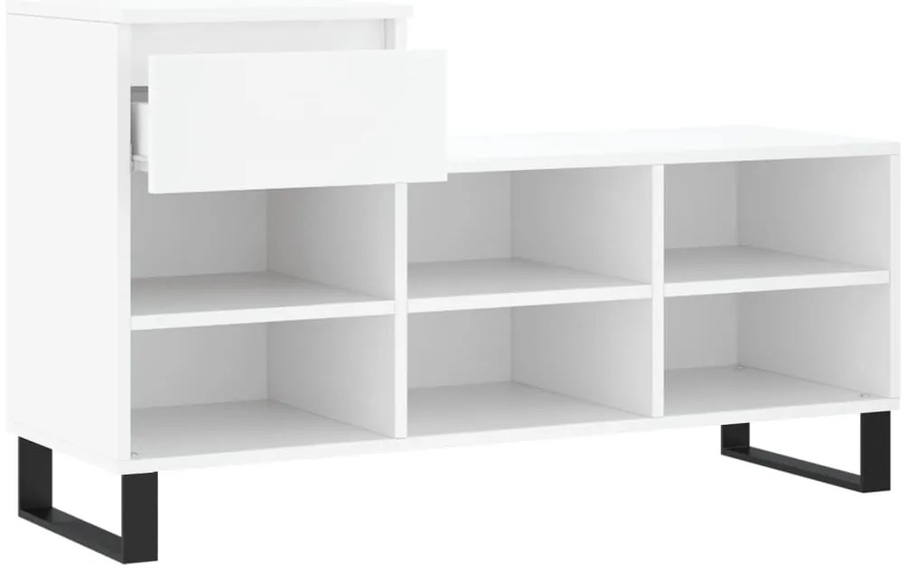 vidaXL Παπουτσοθήκη Λευκή 102x36x60 εκ. από Επεξεργασμένο Ξύλο