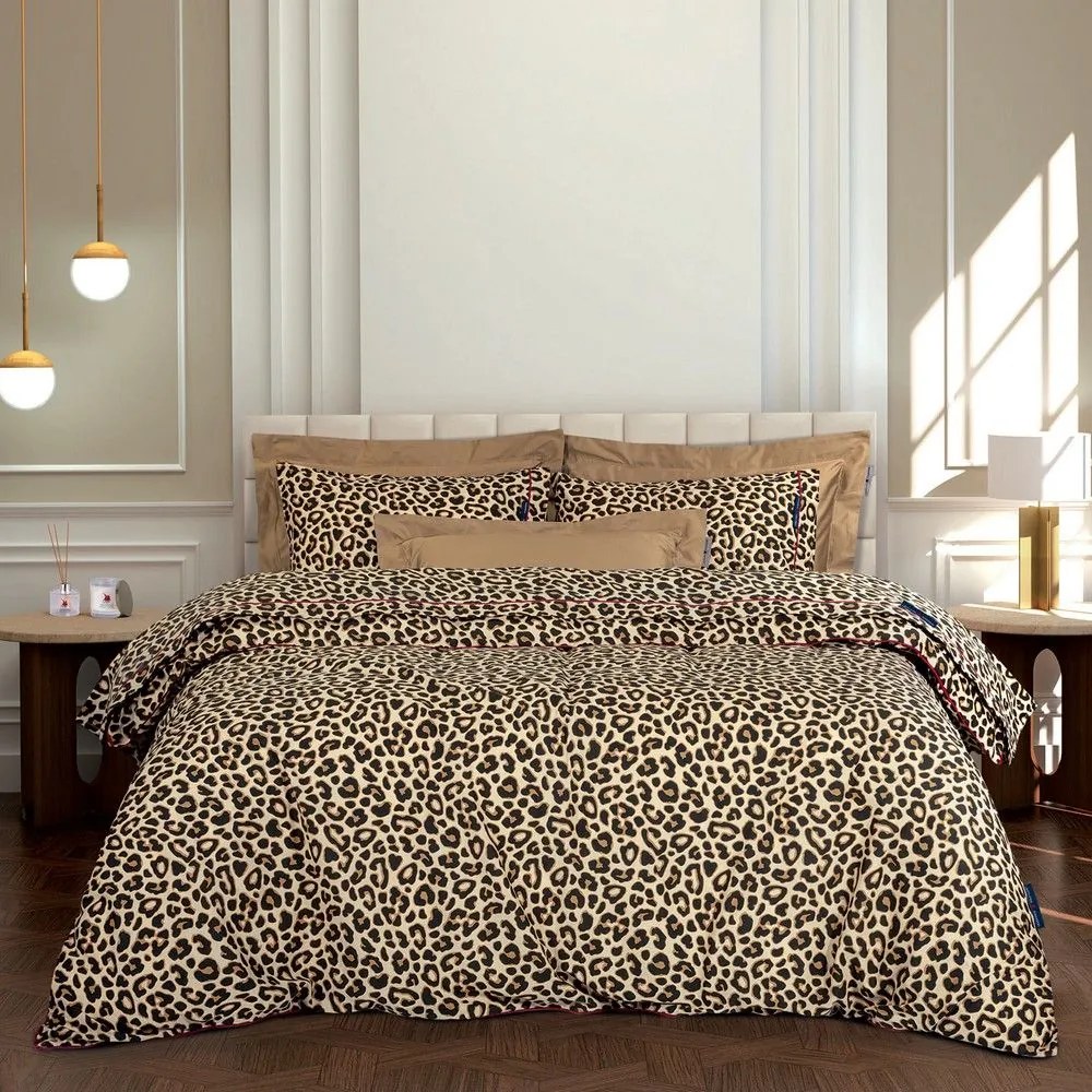 Παπλωματοθήκη 2218 (Σετ 3τμχ) Black-Beige-Ochre Greenwich Polo Club Υπέρδιπλo 220x240cm Βαμβάκι-Πολυέστερ
