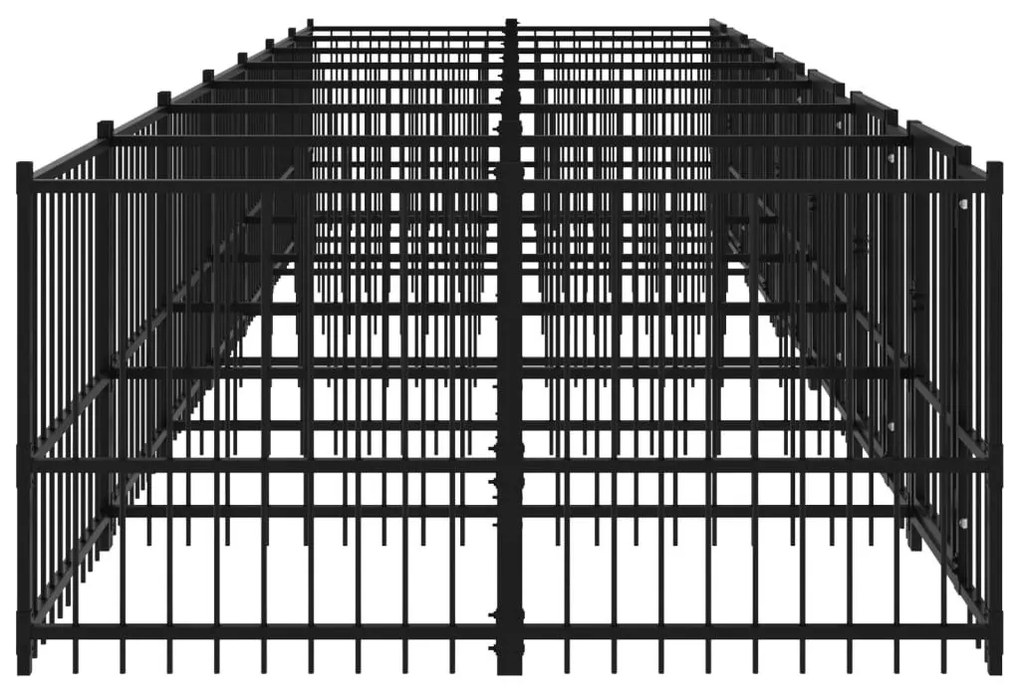Κλουβί Σκύλου Εξωτερικού Χώρου 13,14 μ² από Ατσάλι - Μαύρο
