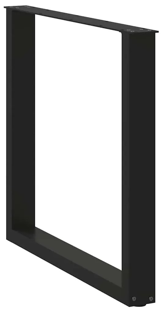 vidaXL Πόδια Τραπεζαρίας σε Σχήμα U 3 τεμ. Μαύρο 90x(72-73) εκ. Ατσάλι
