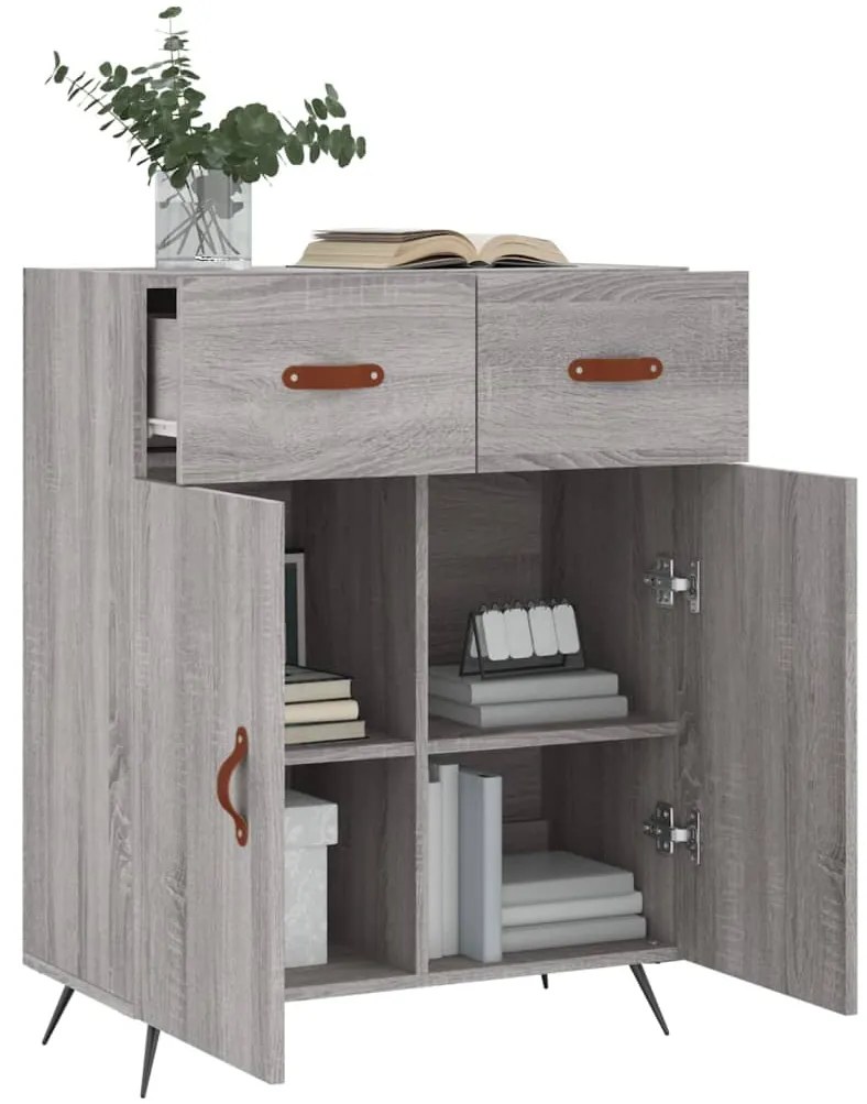 vidaXL Ντουλάπι Γκρι Sonoma 69,5 x 34 x 90 εκ. από Επεξεργασμένο Ξύλο