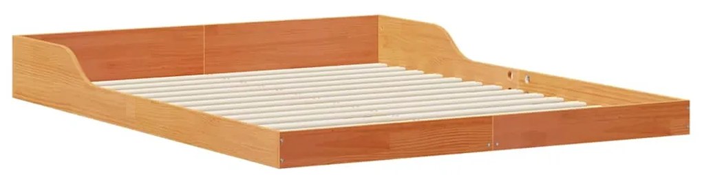 vidaXL Σκελετός Κρεβατιού Κερωτό καφέ 150 x 200 cm