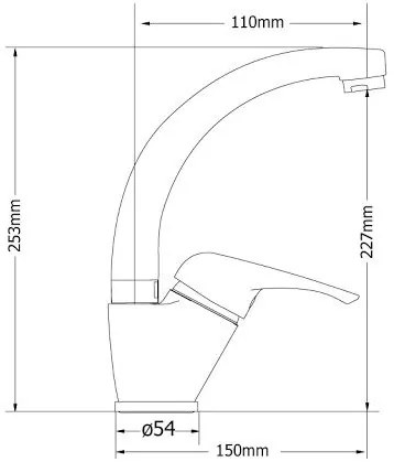 Μπαταρία νιπτήρος Modea Elit ψηλή