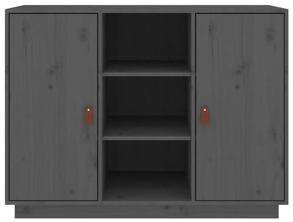 vidaXL Συρταριέρα Γκρι 100 x 40 x 75 εκ. από Μασίφ Ξύλο Πεύκου