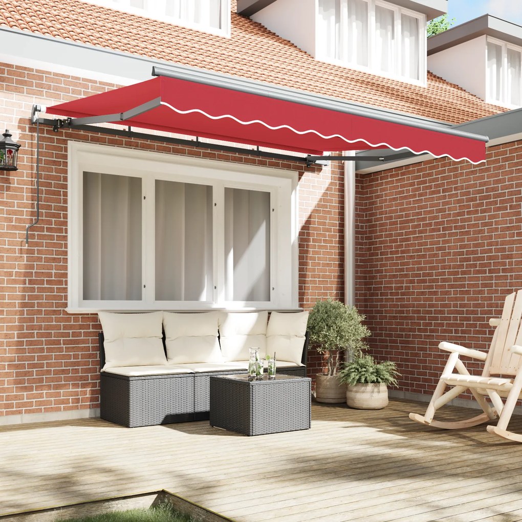 vidaXL Σκηνίτσα Αναδιπλούμενη Κόκκινο 350 x 200 cm