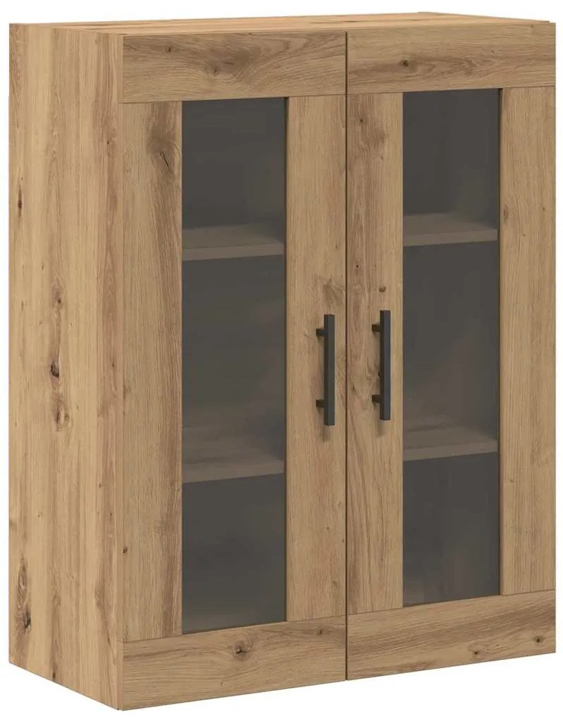 vidaXL Ντουλάπια Τοίχου 2 pcs Βελανιδιά Τέχνη και Μαύρο