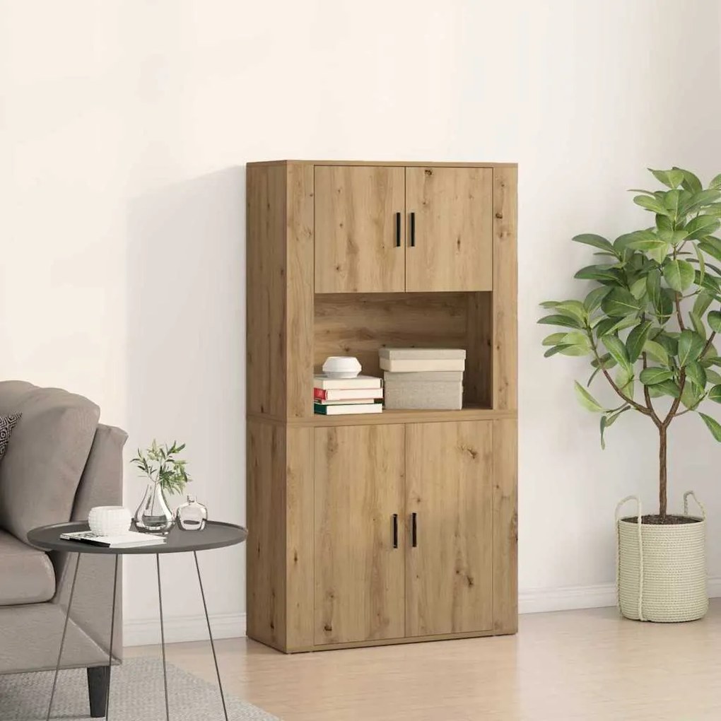vidaXL Μπουφές artisan δρυς 80 x 33 x 150 εκ Επεξεργασμένο ξύλο