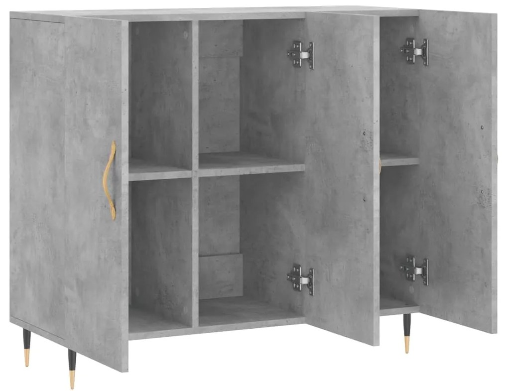vidaXL Ντουλάπι Γκρι Σκυροδέματος 90x34x80 εκ. Επεξεργασμένο Ξύλο