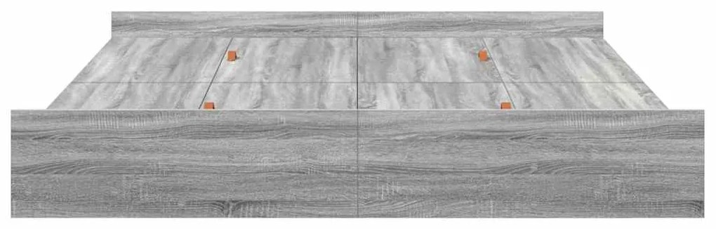 vidaXL Κρεβάτι με αποθηκευτικό χώρο Γκρι sonoma 200 x 200 cm