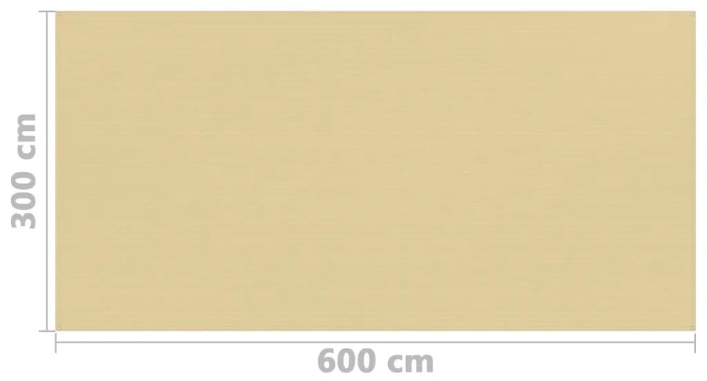 Χαλί Σκηνής Μπεζ 300 x 600 εκ.