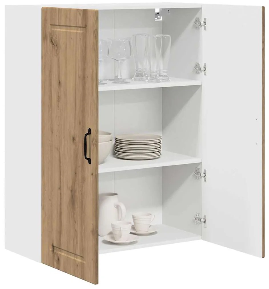 vidaXL Κρεμαστό ντουλάπι κουζίνας Artisan Oak 80 x 31 x 100 εκ.