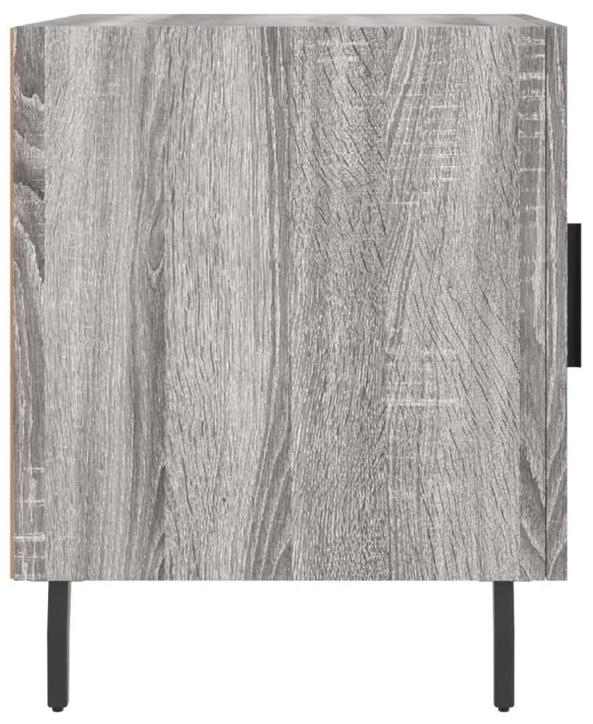 Κομοδίνο Γκρι Sonoma 40 x 40 x 50 εκ. από Επεξεργασμένο Ξύλο - Γκρι