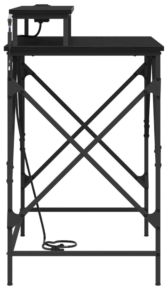 vidaXL Γραφείο Μαύρη δρυς 100 x 50 x 86.5 εκ Επεξεργασμένο ξύλο