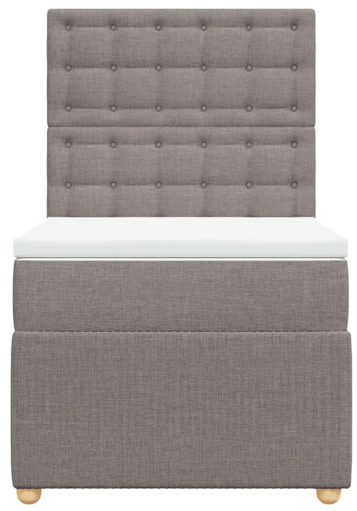 Κρεβάτι Boxspring με Στρώμα Taupe 80x200 εκ. Υφασμάτινο 3291901