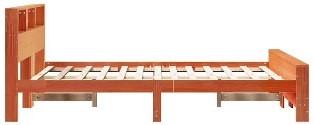 vidaXL Σκελετός Κρεβατιού Καφέ κεριού 140 x 190 cm Μασίφ ξύλο πεύκου