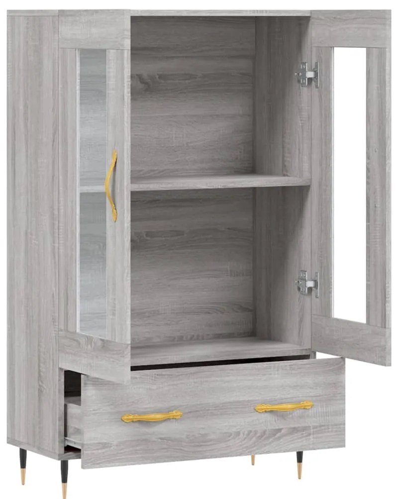 vidaXL Ντουλάπα Γκρι Sonoma 69,5 x 31 x 115 εκ. από Επεξεργασμένο Ξύλο