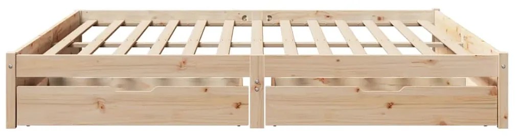 vidaXL Σκελετός Κρεβατιού Χωρίς Στρώμα 180x200 εκ Μασίφ Ξύλο Πεύκου
