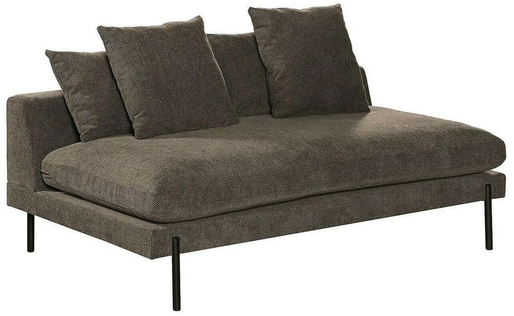Ανάκλινδρο Riverton 696, Καφέ, 80x93x152cm, Ταπισερί, Πόδια: Μεταλλικά | Epipla1.gr